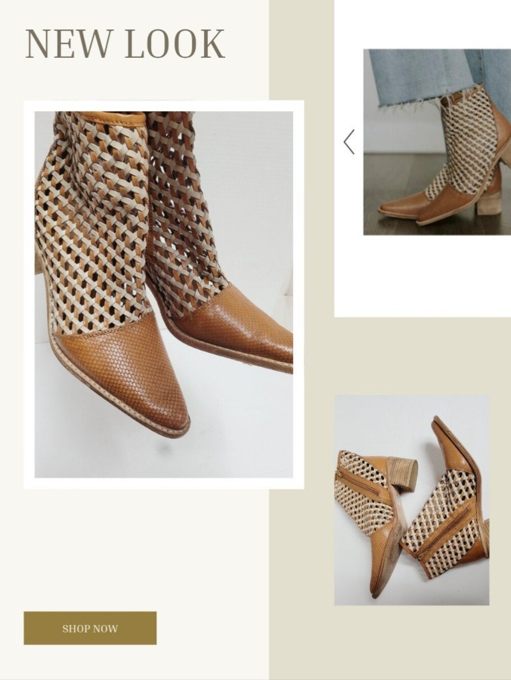 ROOLIE OPENING NIGHT LEATHER WOVEN WESTERN BOHO ANKLE BOOTS 7